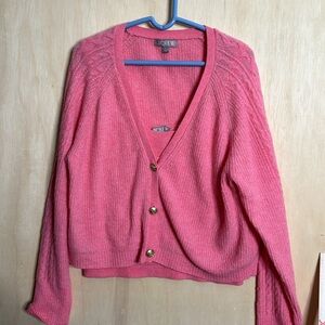 J.crew Supersoft cropped cable-knit sweater-tank set.